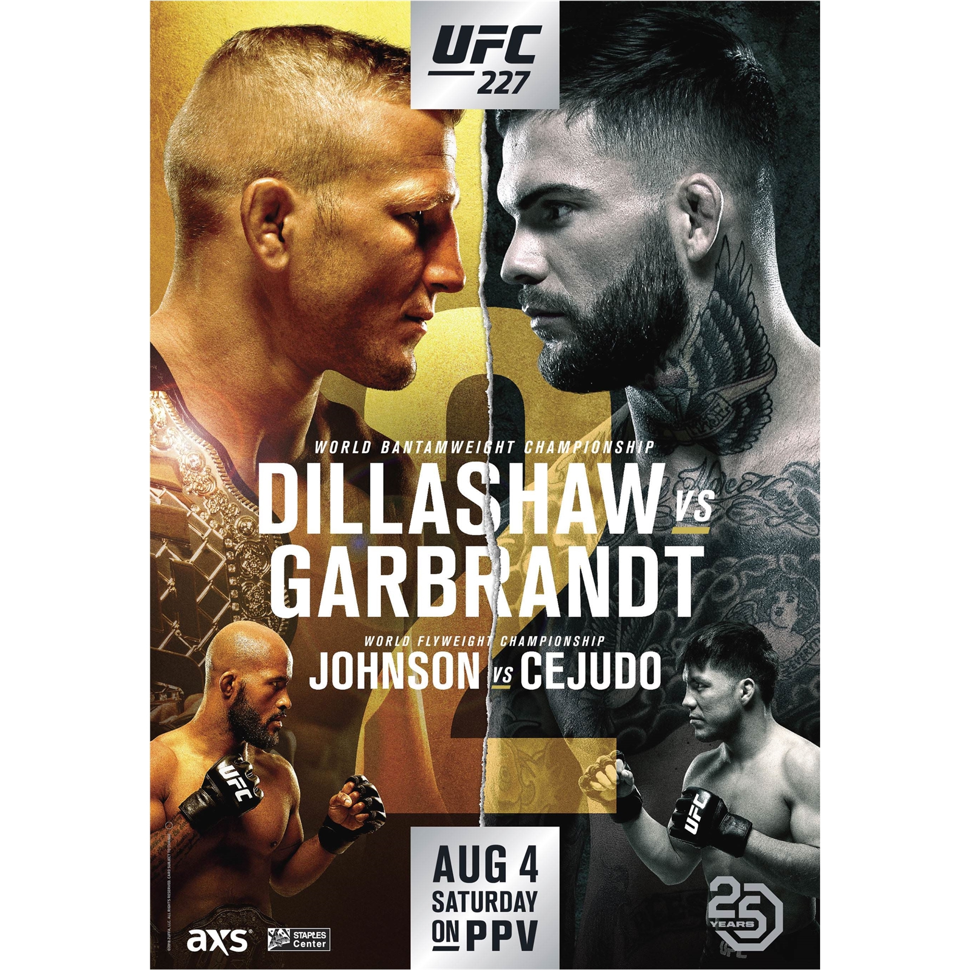 Ufc 227 shop card
