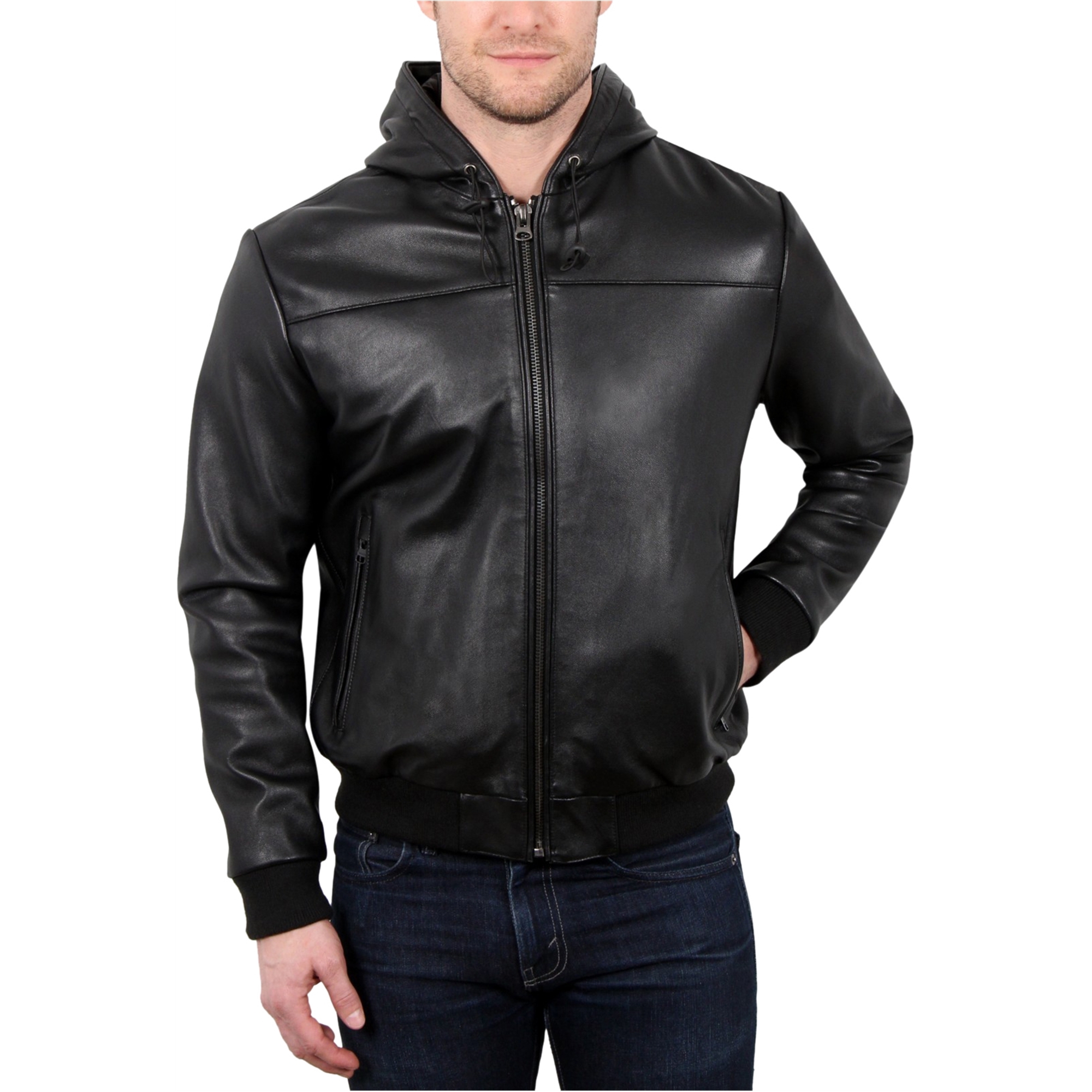 William rast leather moto jacket hot sale