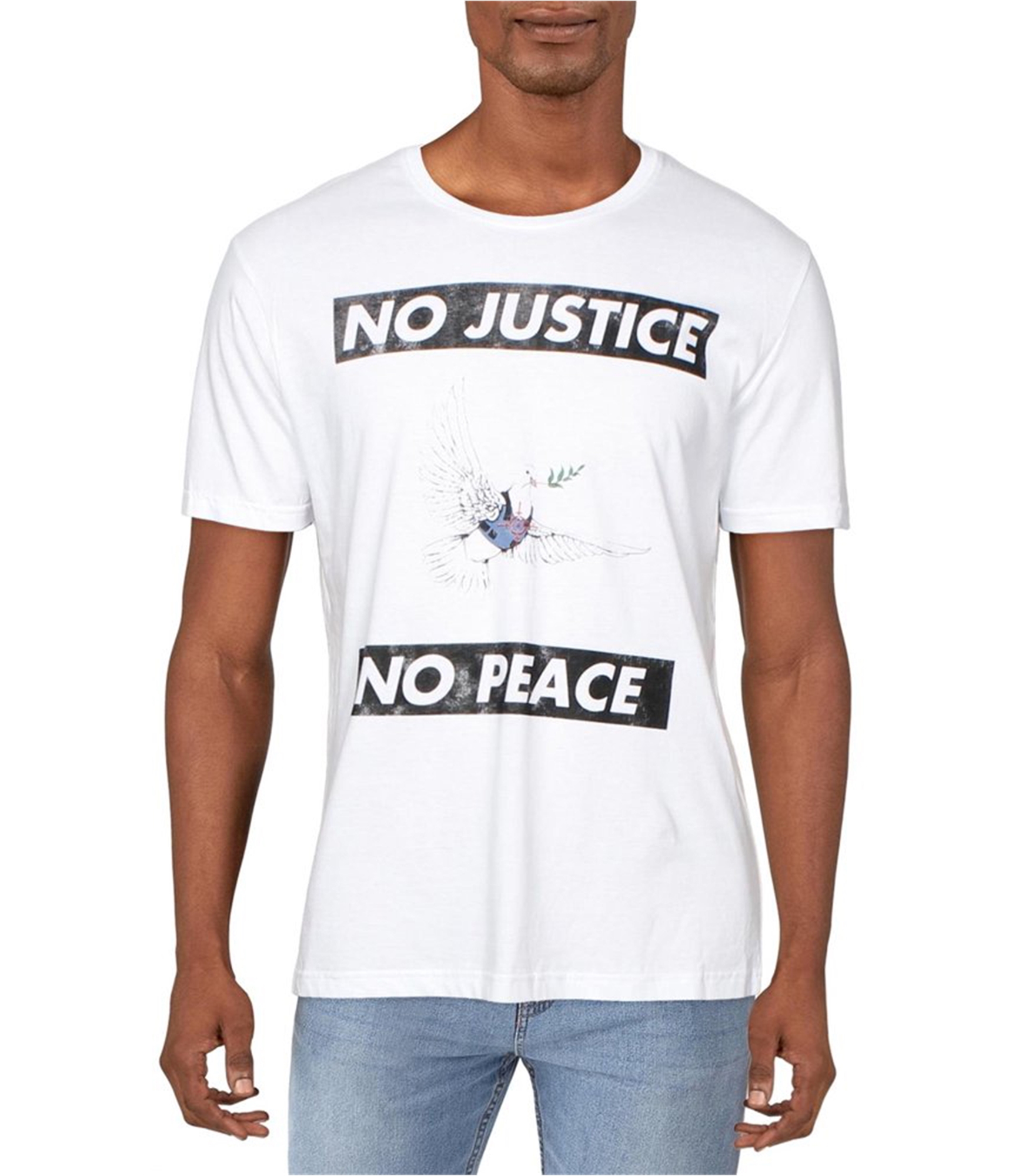Мужская футболка с графическим рисунком Elevenparis Mens No Justice No Peace