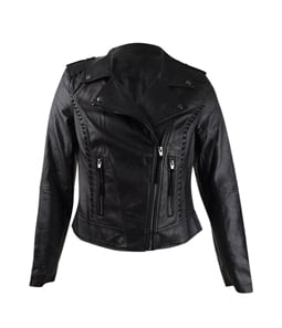 City Chic Womens Faux Leather Biker Jacket