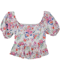 American Eagle Womens Floral Crop Top Blouse