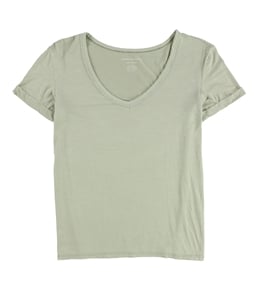 American Eagle Womens Rolled Sleeves Basic T-Shirt