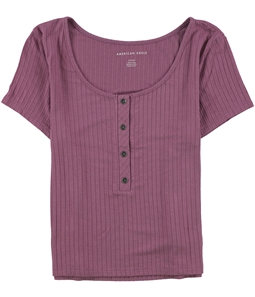 American Eagle Womens Ribbed Crop Top Blouse
