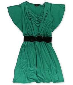 AGB Womens Belted A-line Dress