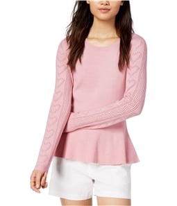 maison Jules Womens Pointelle-Knit Pullover Sweater