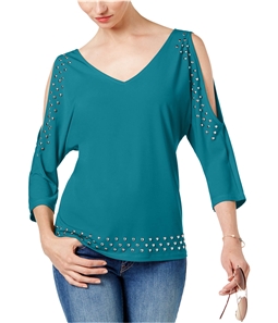 I-N-C Womens Studded Knit Blouse