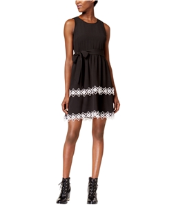 maison Jules Womens Tiered Fit & Flare Dress