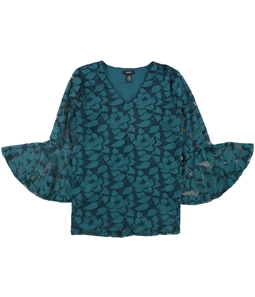 Alfani Womens Bell-Sleeve Pullover Blouse