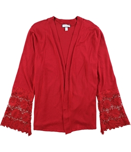 Charter Club Womens Lace Contrast Cardigan Sweater