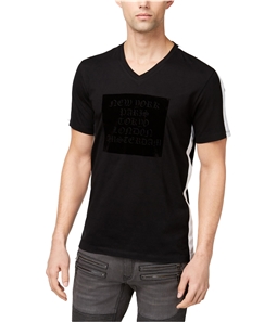 I-N-C Mens Flocked Patch Graphic T-Shirt