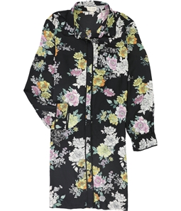 maison Jules Womens Floral-Print Shirt Dress