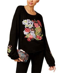 I-N-C Womens Embroidered Knit Sweater