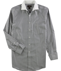 Tasso Elba Mens Bar Striped Button Up Dress Shirt