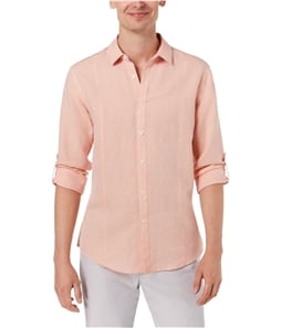 I-N-C Mens Seamed Roll Button Up Shirt