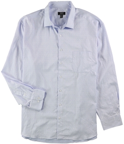 Alfani Mens Easy Care Maze Texture Button Up Dress Shirt