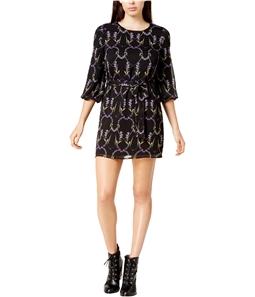 maison Jules Womens Printed Belted A-line Dress