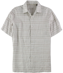 Tasso Elba Mens Linen Button Up Shirt