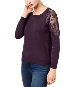 I-N-C Womens Lace Trimmed Knit Sweater
