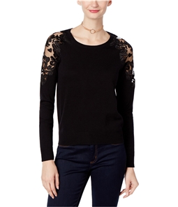I-N-C Womens Lace Trimmed Knit Sweater