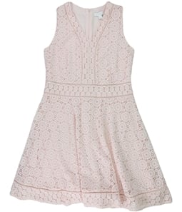 Charter Club Womens Lace Fit & Flare Dress