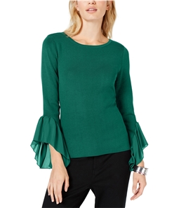 I-N-C Womens Georgette Cuff Pullover Sweater