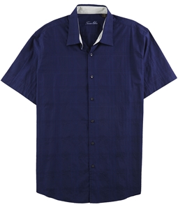 Tasso Elba Mens Textured Button Up Shirt