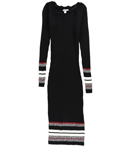 bar III Womens Ribbed-Knit Midi Sweater Dress