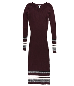 bar III Womens Ribbed-Knit Midi Sweater Dress