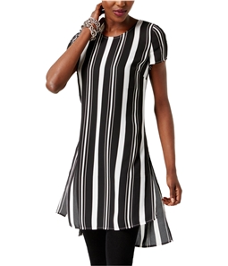 I-N-C Womens Striped Tunic Blouse