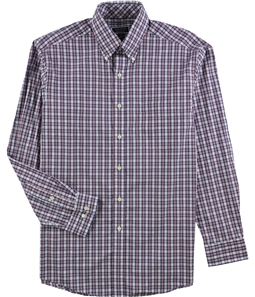 Club Room Mens Wrinkle-Resistant Button Up Dress Shirt