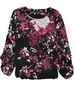 Alfani Womens Floral Pullover Blouse