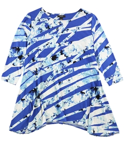 Alfani Womens Printed Swing Pullover Blouse