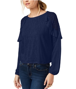 maison Jules Womens Lace Shoulder Basic T-Shirt