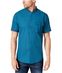 I-N-C Mens Banded Collar Button Up Shirt
