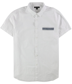 I-N-C Mens Textured Button Up Shirt