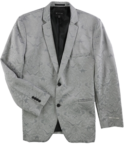 I-N-C Mens Jacquard Two Button Blazer Jacket