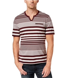 I-N-C Mens Striped V neck Basic T-Shirt