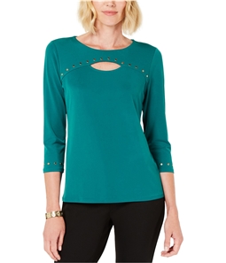 JM Collection Womens Studded Pullover Blouse
