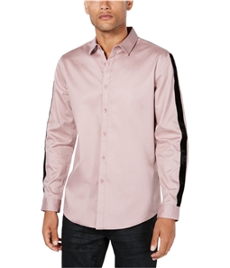 I-N-C Mens Velvet Stripe Button Up Shirt