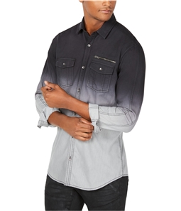 I-N-C Mens Ombre Button Up Shirt