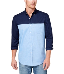 Club Room Mens Colorblocked Oxford Button Up Shirt