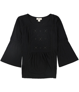 Style & Co. Womens Eyelet-Trim Pullover Blouse