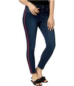 maison Jules Womens Racer-Stripe Skinny Fit Jeans