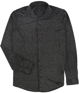 I-N-C Mens Metallic Knit Button Up Shirt
