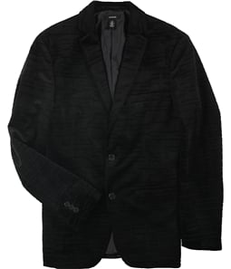 Alfani Mens Textured Velvet Two Button Blazer Jacket