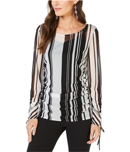 I-N-C Womens Tie-Sleeve Pullover Blouse