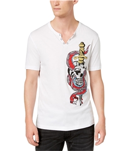 I-N-C Mens Snake Skull and Sword Embellished T-Shirt