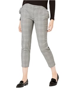 maison Jules Womens Houndstooth Casual Cropped Pants