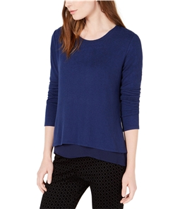 maison Jules Womens Layered Look Pullover Blouse