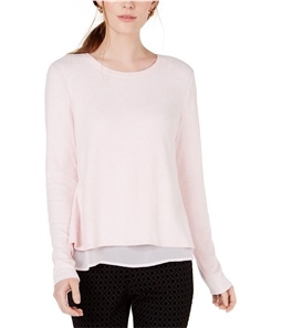 maison Jules Womens Layered Look Pullover Blouse